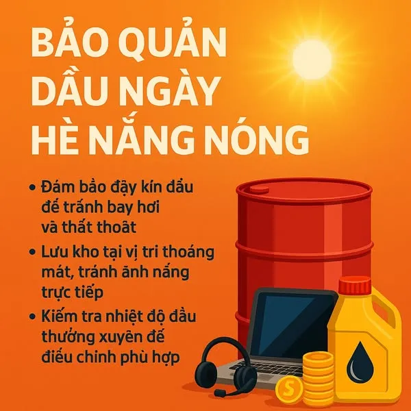 BẢO QUẢN DẦU MỠ NGÀY NẮNG NÓNG
