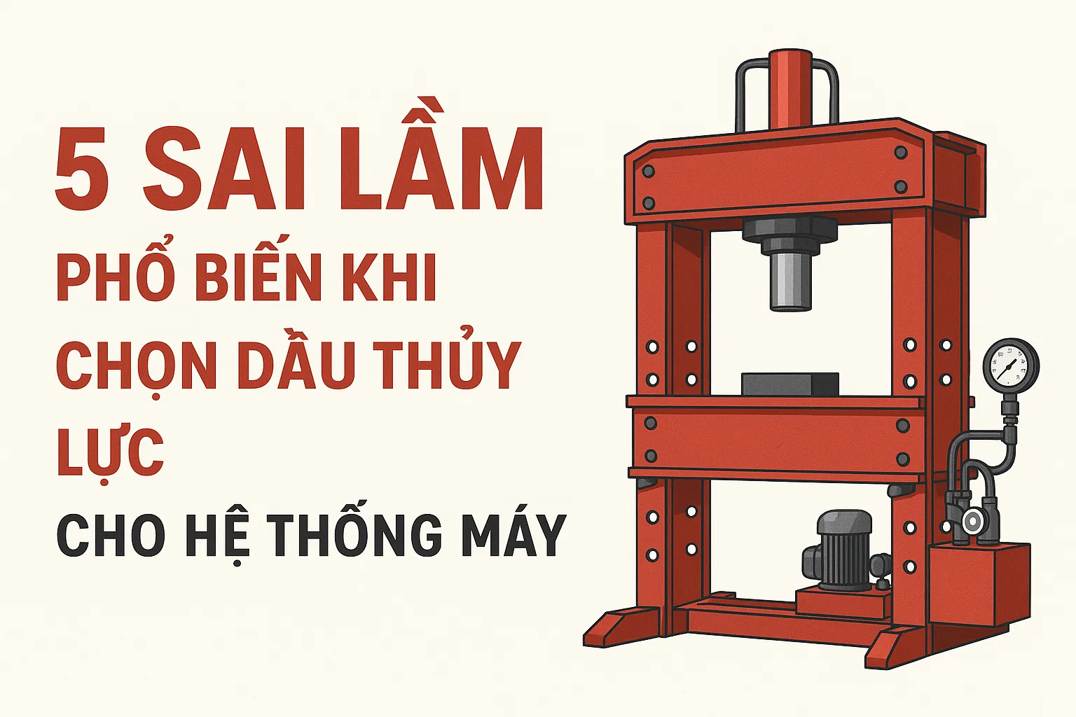 5 Sai Lầm Phổ Biến Khi Chọn Dầu Thủy Lực Cho Hệ Thống Máy