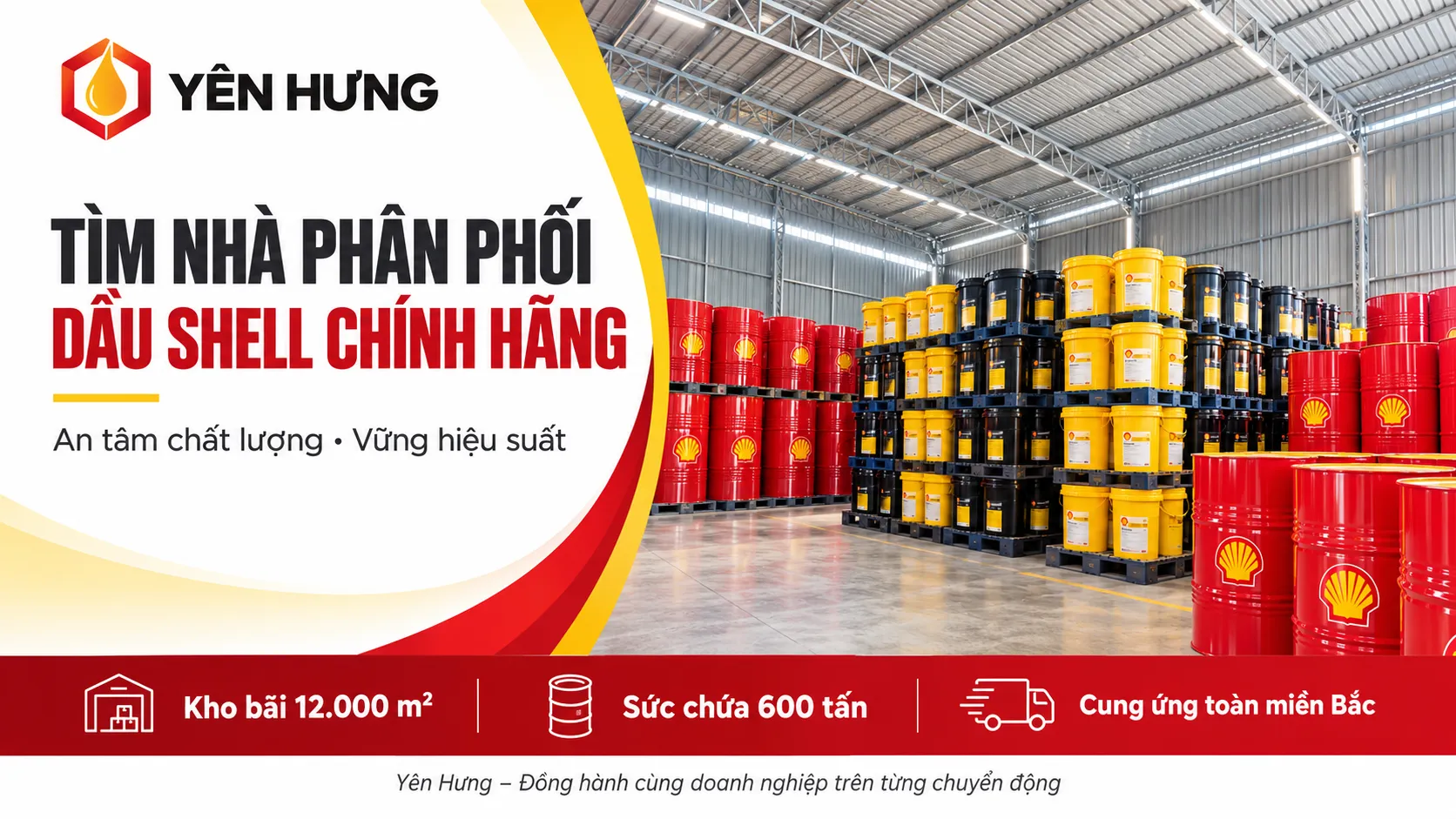Kho Dầu Shell Chính Hãng Yên Hưng 12.000 m² Tại Hà Nội